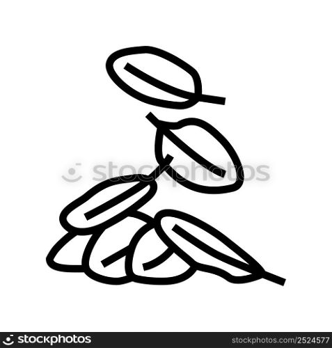 leaves spinach line icon vector. leaves spinach sign. isolated contour symbol black illustration. leaves spinach line icon vector illustration