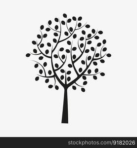 leaves tree black. Simple graphic. Vector illustration. EPS 10.. leaves tree black. Simple graphic. Vector illustration.