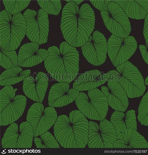 Leaves Vector Seamless pattern background for design