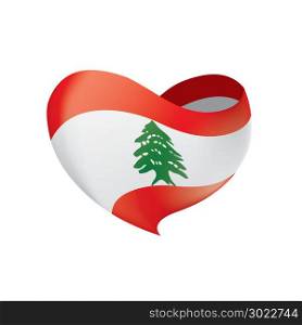 Lebanese flag, vector illustration. Lebanese flag, vector illustration on a white background