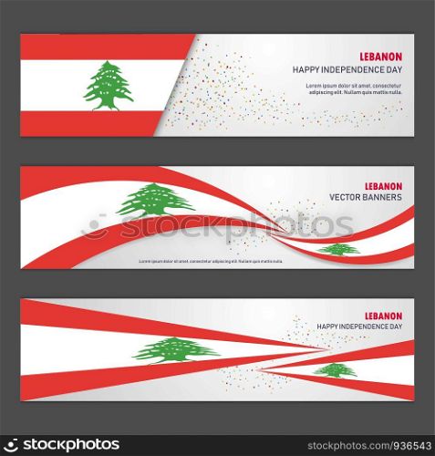 Lebanon independence day abstract background design banner and flyer, postcard, landscape, celebration vector illustration