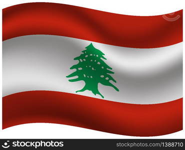 Lebanon National flag. original color and proportion. Simply vector illustration background, from all world countries flag set for design, education, icon, icon, isolated object and symbol for data visualisation