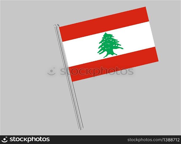 Lebanon National flag. original color and proportion. Simply vector illustration background, from all world countries flag set for design, education, icon, icon, isolated object and symbol for data visualisation