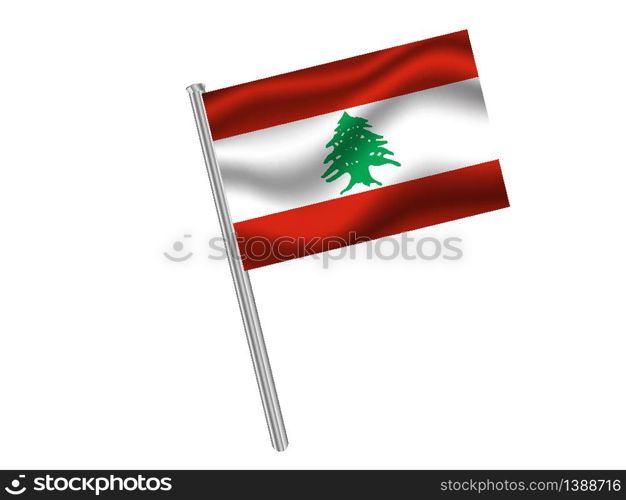 Lebanon National flag. original color and proportion. Simply vector illustration background, from all world countries flag set for design, education, icon, icon, isolated object and symbol for data visualisation