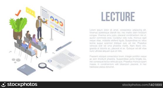 Lecture concept background. Isometric illustration of lecture vector concept background for web design. Lecture concept background, isometric style