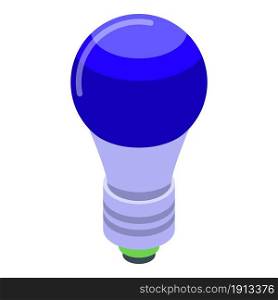 Led bulb icon isometric vector. Smart lightbub. Color control. Led bulb icon isometric vector. Smart lightbub
