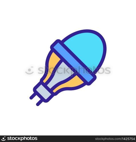 led egg shape lamp icon vector. led egg shape lamp sign. color symbol illustration. led egg shape lamp icon vector outline illustration
