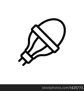 led egg shape lamp icon vector. led egg shape lamp sign. isolated contour symbol illustration. led egg shape lamp icon vector outline illustration