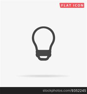Led l&. Simple flat black symbol. Vector illustration pictogram