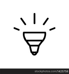 led light bulb icon vector. led light bulb sign. isolated contour symbol illustration. led light bulb icon vector outline illustration