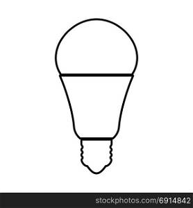 LED lightbulb black icon .
