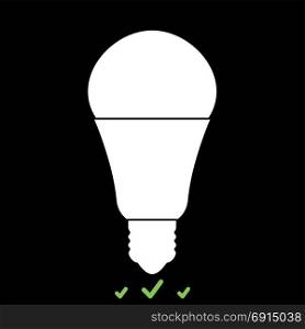 LED lightbulb it is white icon .. LED lightbulb it is white icon . Flat style