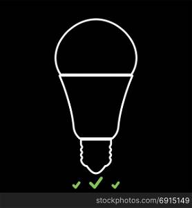 LED lightbulb it is white icon .. LED lightbulb it is white icon . Flat style