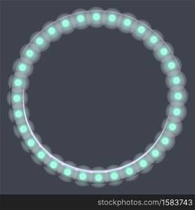 Led strip lights circle icon. Cartoon of led strip lights circle vector icon for web design isolated on white background. Led strip lights circle icon, cartoon style