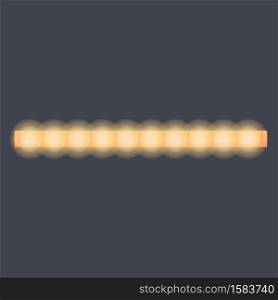 Led strip lights icon. Cartoon of led strip lights vector icon for web design isolated on white background. Led strip lights icon, cartoon style