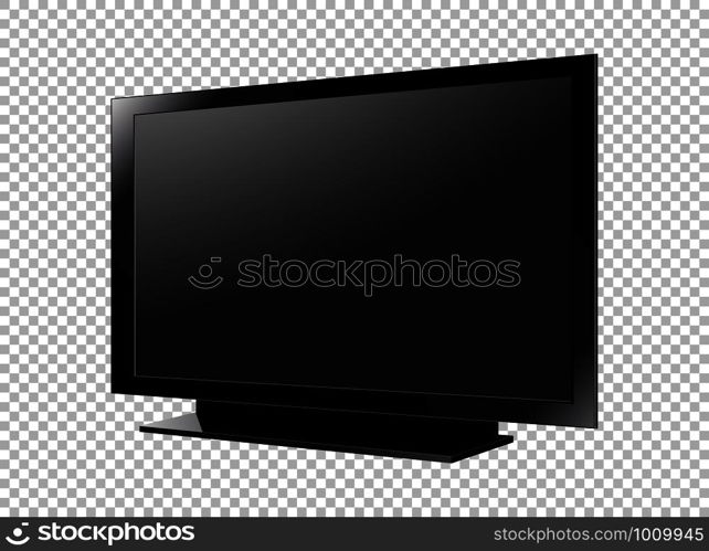 LED television screen on background vector