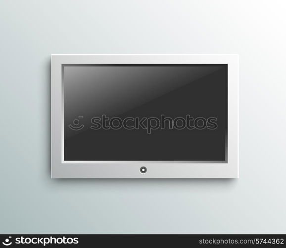 Led tv hanging monitor on the wall background