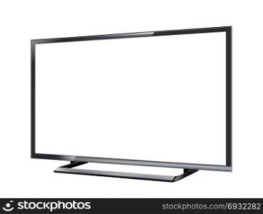 LED tv screen blank on white background