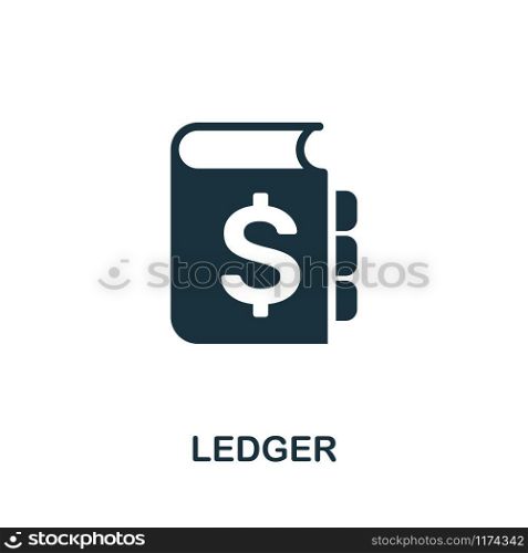 Ledger vector icon illustration. Creative sign from investment icons collection. Filled flat Ledger icon for computer and mobile. Symbol, logo vector graphics.. Ledger vector icon symbol. Creative sign from investment icons collection. Filled flat Ledger icon for computer and mobile