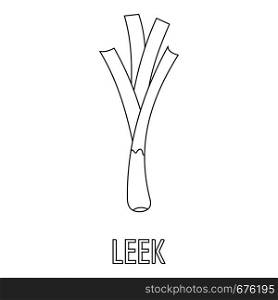 Leek icon. Outline illustration of leek vector icon for web. Leek icon, outline style.