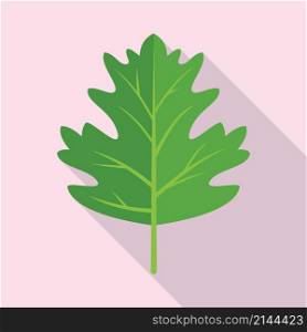 Leek parsley icon flat vector. Leaf herb. Garnish plant. Leek parsley icon flat vector. Leaf herb