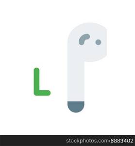 left airpods, icon on isolated background