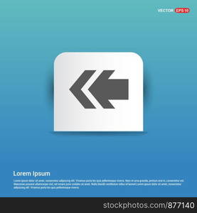 Left Arrow Icon - Blue Sticker button