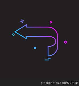 Left arrow icon design vector