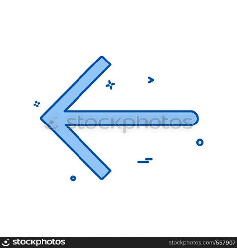 Left arrow icon design vector