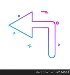 Left arrow icon design vector