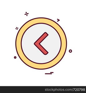 Left arrow icon design vector