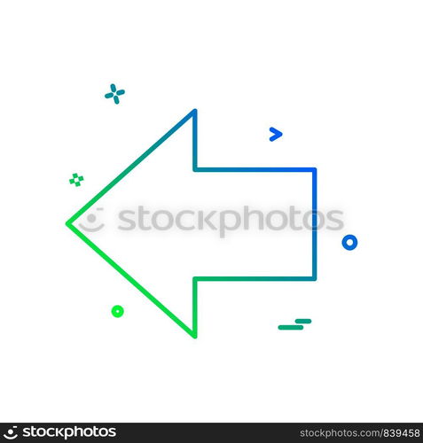 Left arrow icon design vector