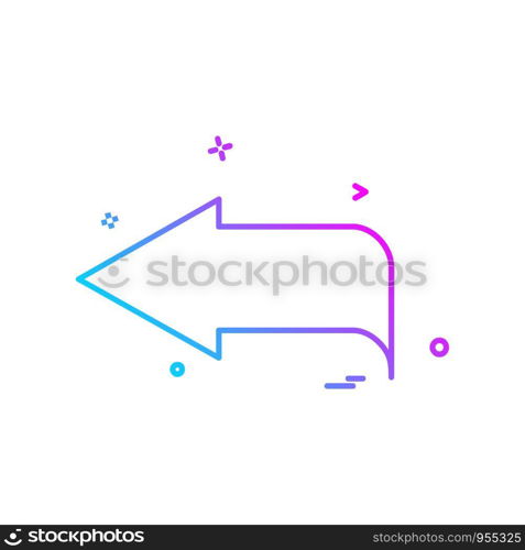 Left arrow icon design vector