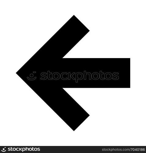 left direction, icon on isolated background