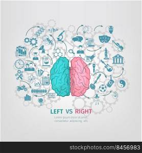 left right brain illustration