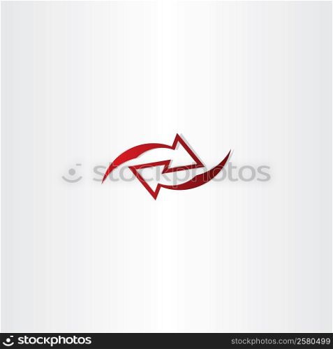 left right red arrow logo icon design