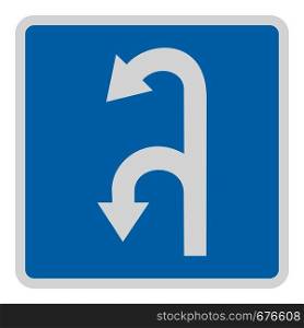 Left turn arrow icon. Flat illustration of left turn arrow vector icon for web.. Left turn arrow icon, flat style.