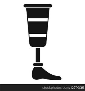 Leg artificial limb icon. Simple illustration of leg artificial limb vector icon for web design isolated on white background. Leg artificial limb icon, simple style