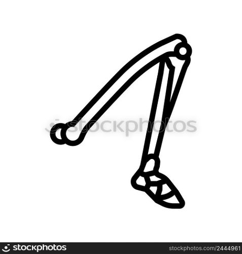 leg bone line icon vector. leg bone sign. isolated contour symbol black illustration. leg bone line icon vector illustration