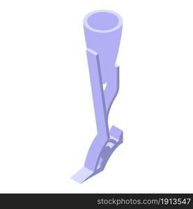 Leg exoskeleton icon isometric vector. Robot suit. Man wearable. Leg exoskeleton icon isometric vector. Robot suit