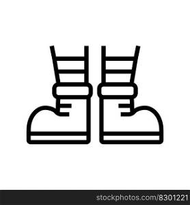 leg feet elf line icon vector. leg feet elf sign. isolated contour symbol black illustration. leg feet elf line icon vector illustration