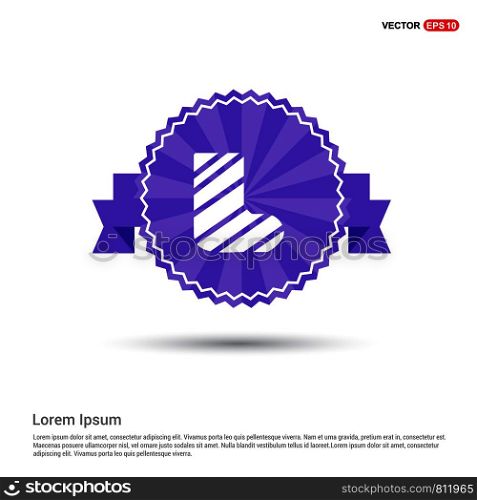 leg in bandage icon - Purple Ribbon banner