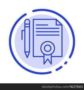 Legal, Legal Documents, Document, Documents, Page Blue Dotted Line Line Icon