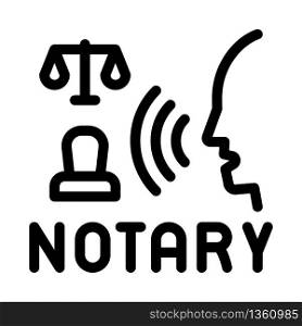 legal notary icon vector. legal notary sign. isolated contour symbol illustration. legal notary icon vector outline illustration