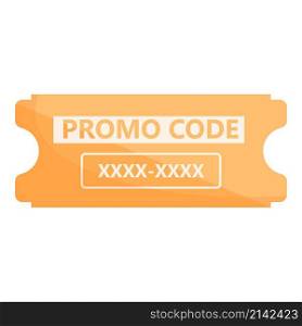 Legal promo code icon cartoon vector. Discount coupon. Money ticket. Legal promo code icon cartoon vector. Discount coupon
