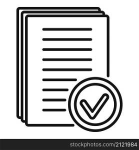 Legal standard icon outline vector. Quality compliance. Law process. Legal standard icon outline vector. Quality compliance