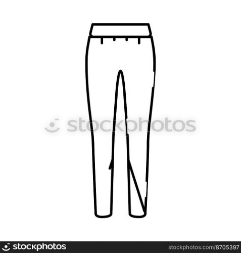 leggings pants apparel line icon vector. leggings pants apparel sign. isolated contour symbol black illustration. leggings pants apparel line icon vector illustration