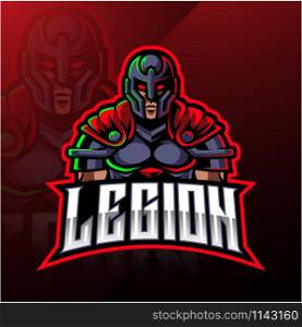 Legion warrior esport mascot logo design