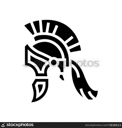 legionary helmet ancient rome glyph icon vector. legionary helmet ancient rome sign. isolated contour symbol black illustration. legionary helmet ancient rome glyph icon vector illustration