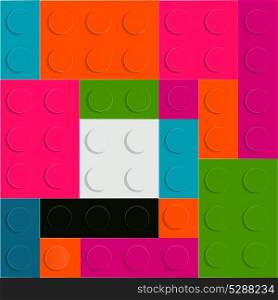 Lego block seamless pattern vector illustration